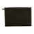Recycled leather cosmetic bag, 'Refined Space' - 100% Recycled Leather Cosmetic Bag with Zippered Closure