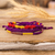 Macrame friendship bracelets, 'Vibrant Trio' (set of 3) - Set of 3 Yellow Purple and Red Macrame Friendship Bracelets