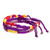 Macrame friendship bracelets, 'Vibrant Trio' (set of 3) - Set of 3 Yellow Purple and Red Macrame Friendship Bracelets