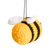 Crocheted car charm, 'Happy Bee' - Smiling Bee Car Charm Crocheted in Amigurumi Style