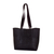 Recycled plastic shoulder bag, 'Shadow Planet' - Eco-Friendly Handwoven Black Recycled Plastic Shoulder Bag