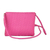 Recycled plastic sling bag, 'Sweet World' - Eco-Friendly Handwoven Pink Recycled Plastic Sling Bag