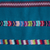 Cotton table runner, 'Route to the Lake' - Handloomed Striped Teal Cotton Table Runner with Fringes