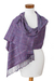 Cotton scarf, 'Mystic Magenta' - Purple Textured Fringed Cotton Scarf Hand-Woven in Guatemala