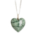 Collar con colgante de jade - Collar con colgante de jade verde claro natural en forma de corazón