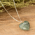 Jade pendant necklace, 'Heart of the Prosperous' - Heart-Shaped Natural Light Green Jade Pendant Necklace