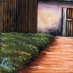 'Lake View' - Signed Impressionist Oil Lake Scape Painting from Guatemala