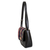 Faux leather-accented cotton sling bag, 'Nocturnal Guatemala' - Black Faux Leather-Accented Striped Cotton Sling Bag