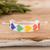 pulsera de cuentas de vidrio - Pulsera de cuentas de vidrio con temática de corazón en tonos de arcoíris