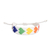Glass beaded wristband bracelet, 'Rainbow Love' - Rainbow-Toned Heart-Themed Glass Beaded Wristband Bracelet