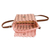 Handwoven sling bag, 'Peachy Chic' - Handwoven Recycled Vinyl Cord Sling and Handle Bag in Peach