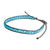 Pulsera con cuentas de vidrio - Pulsera ajustable con cuentas de vidrio azul y gris