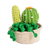 Detalle decorativo de algodón tejido a crochet. - Cactus de algodón de ganchillo con acento decorativo de jardinera.