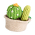 Crocheted cotton decorative accent, 'Cactus Passion' - Crocheted Cotton Cacti in Planter Decorative Accent