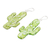 Recycled CD dangle earrings, 'Bright Desert Marvel' - Cactus-Shaped Light Green Recycled CD Dangle Earrings