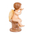 Ceramic sculpture, 'Cherub of Kindness' - Hand-Painted Golden Ceramic Sculpture of Playful Cherub