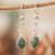 Jade dangle earrings, 'Light Green Love Poem' - Guatemalan Light Green Jade Sterling Silver Dangle Earrings