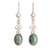 Jade dangle earrings, 'Light Green Love Poem' - Guatemalan Light Green Jade Sterling Silver Dangle Earrings