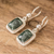 Jade dangle earrings, 'Green Life Divine' - Sterling Silver Guatemalan Dark Green Jade Dangle Earrings (image 2b) thumbail