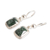 Jade dangle earrings, 'Green Life Divine' - Sterling Silver Guatemalan Dark Green Jade Dangle Earrings (image 2c) thumbail