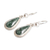 Jade dangle earrings, 'Dark Green Sacred Quetzal' - Sterling Silver Dark Green Jade Drop-Shaped Dangle Earrings (image 2c) thumbail