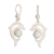 Jade dangle earrings, 'Apple Green Dolphin' - Sterling Silver Apple Green Jade Dolphin Dangle Earrings
