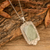 Jade pendant necklace, 'Apple Green Zinnia' - Silver Necklace with Faceted Apple Green Jade Pendant (image 2) thumbail