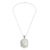 Jade pendant necklace, 'Apple Green Zinnia' - Silver Necklace with Faceted Apple Green Jade Pendant (image 2c) thumbail