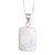 Reversible jade pendant necklace, 'Ajpu' - Reversible Silver Necklace with Faceted Lilac Jade Pendant thumbail