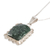 Jade pendant necklace, 'Dark Green Daisy' - Silver Necklace with Faceted Dark Green Jade Pendant (image 2c) thumbail