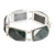 Jade link bracelet, 'Maya Empress' - Polished Sterling Silver Bracelet with Dark Green Jade Links