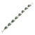 Jade-Gliederarmband - Herz-Gliederarmband aus Sterlingsilber mit grünen Jadesteinen