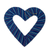Cotton wreath, 'Guatemala's Love' - Classic Worry Doll-Themed Heart-Shaped Blue Cotton Wreath (image 2d) thumbail