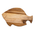 Wood cheese board, 'Oceanic Ambrosia' - Hand-Carved Fish-Shaped Teak Wood Cheese Board