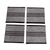 Cotton coasters, 'Luxurious Entertaining' (set of 4) - Set of 4 Handwoven Striped Grey Black White Cotton Coasters