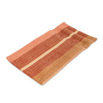 Cotton cutlery holders, 'Charming Entertaining' (set of 4) - 4 Handwoven Striped Brown and Beige Cotton Cutlery Holders