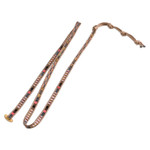 Glass beaded wrap bracelet, 'Laguna' - Glass Beaded Wrap Bracelet with Tibetan-Style Pewter Button