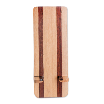 Wood phone holder, 'Minimalist Today' - Minimalist Bay Laurel and Cedarwood Phone Holder