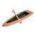 Holzfangkorb, „Abenteuer im Grünen Fluss“ – handgeschnitzter Bootsfangkorb aus grünem Zedernholz aus Costa Rica