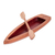 Wood catchall, 'Adventure in the Scarlet River' - Hand-Carved Red Cedarwood Boat Catchall from Costa Rica