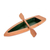 Wood catchall, 'These Harmonious Rivers' - Hand-Carved Canoe-Shaped Cedarwood Catchall in Green