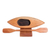 Wood sculpture, 'Memorial to Adventure in Brown' - Hand-Carved Brown Cedarwood Kayak Sculpture