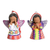 Ceramic ornaments, 'Angels of Peace' (pair) - 2 Ornaments of Angels Wearing Traditional Guatemalan Attire