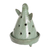 Ceramic incense holder, 'Angel in Nature' - Angel-Shaped Honduran Ceramic Incense Holder in Green