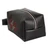 Leather cosmetic bag, 'Urban Elegance' - Handcrafted Leather Cosmetic Bag in Black Red and Grey