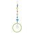 Glass beaded suncatcher, 'Harmonious Sparks' - Handcrafted Green Glass and Crystal Beaded Suncatcher
