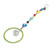 Glass beaded suncatcher, 'Harmonious Sparks' - Handcrafted Green Glass and Crystal Beaded Suncatcher
