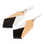 Wood dangle earrings, 'Classic Hexagon' - Geometric Black and White Palo Blanco Wood Dangle Earrings