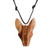 Collar colgante de madera - Collar Con Colgante De Lobo De Madera De Cedro Ajustable Tallado A Mano