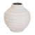 Ceramic vase, 'Exquisite Shape in Grey' - Hand-Painted Textured Ceramic Vase in Ivory and Grey